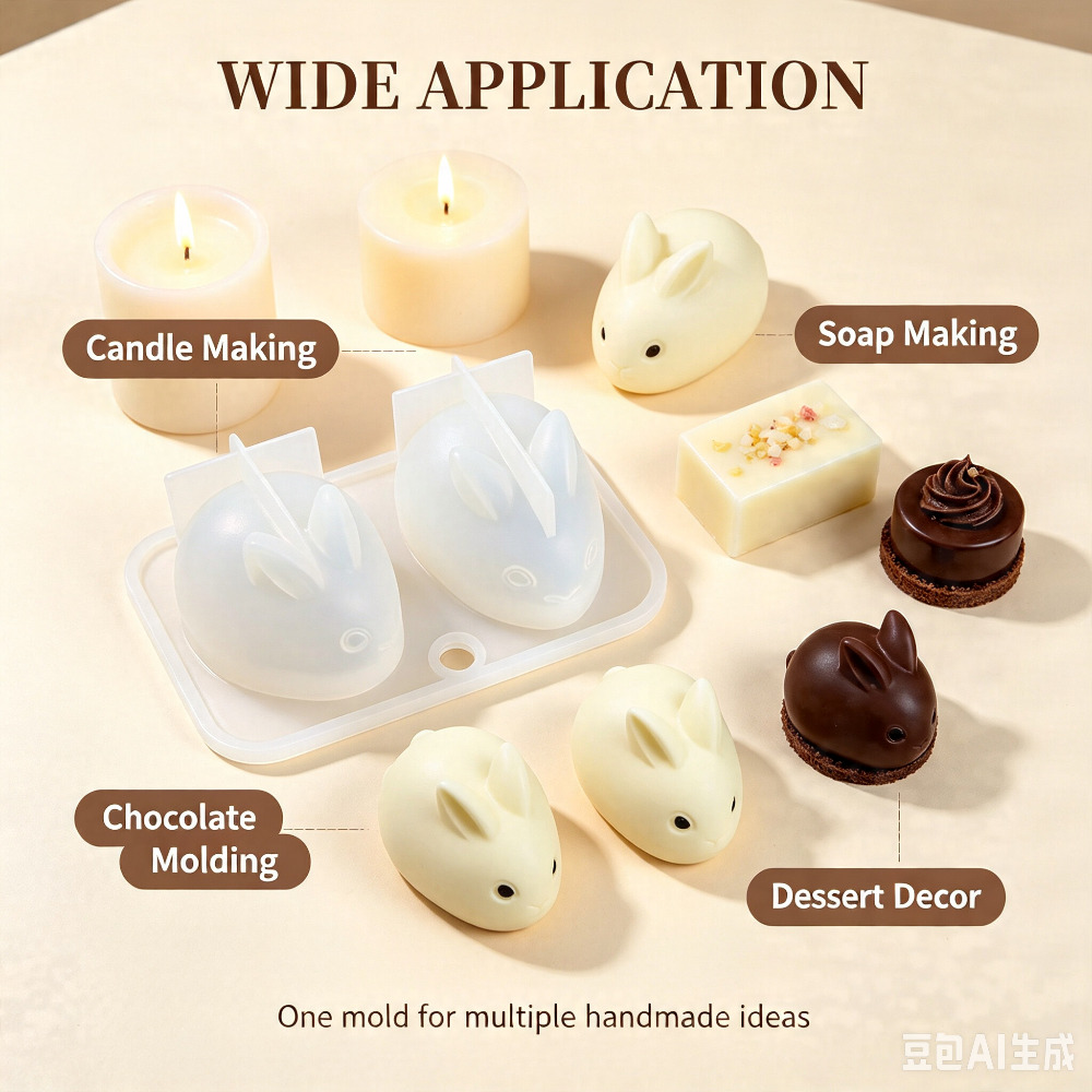 3D Mini Rabbit Silicone Mold F - Candle Making Tutorial review and price
