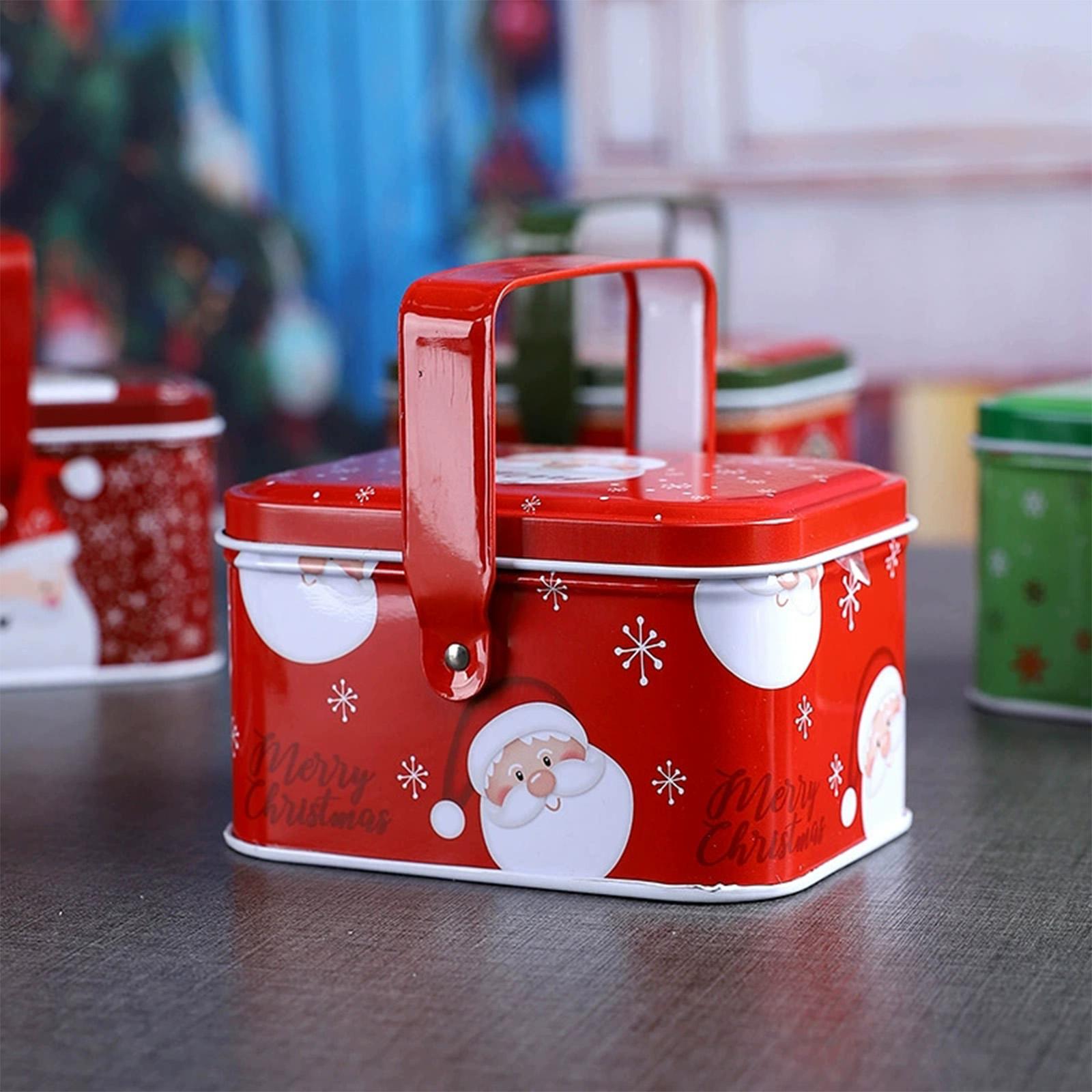 Christmas Cookie Tins Metal St - Tin Container Lid review and price